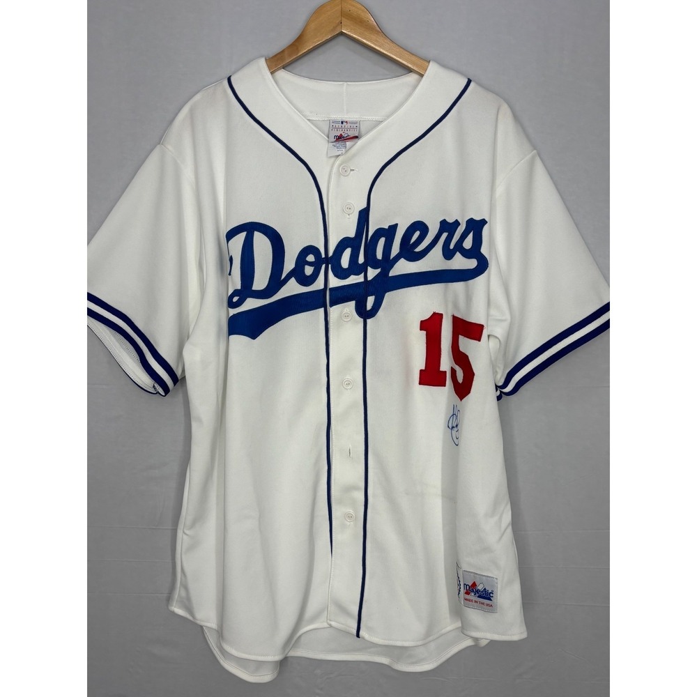 Los Angeles Dodgers Majestic MLB Jersey Mens White Rafael Furcal #15 L Vintage